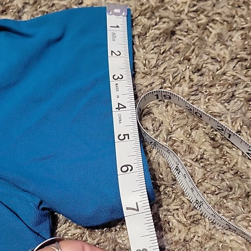 Eileen Fisher Tunic Top Teal XL Longline Career Classic Short Sleeve Transitiona - Picture 6 of 11